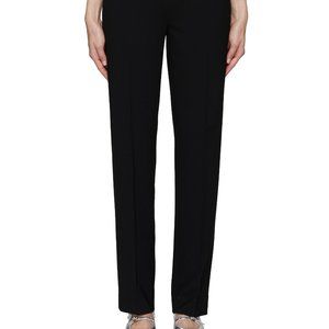 ST. JOHN ‘DIANA’ FLAT FRONT PRESSED CREASE STRAIGHT LEG PANTS BLACK (size 6)
